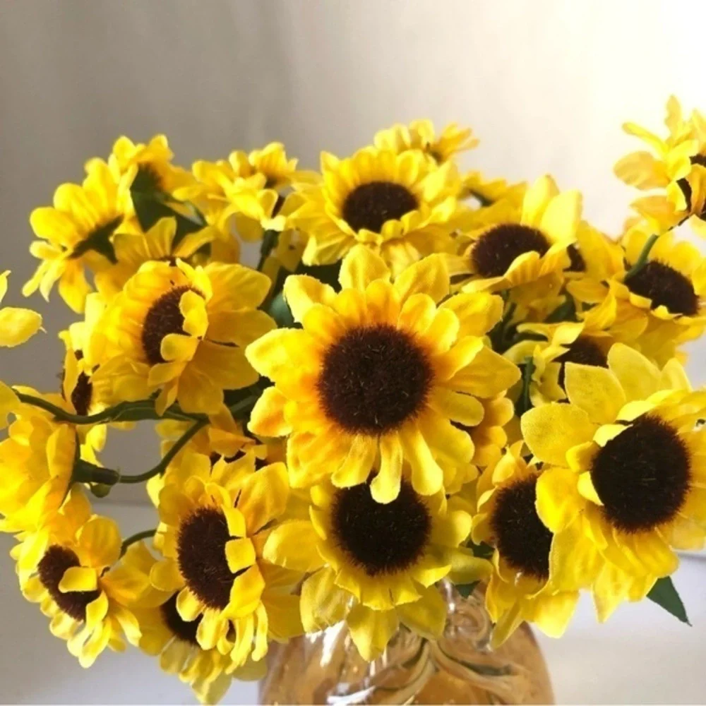 Artificial Sunflower Flower Stems Lot of 20